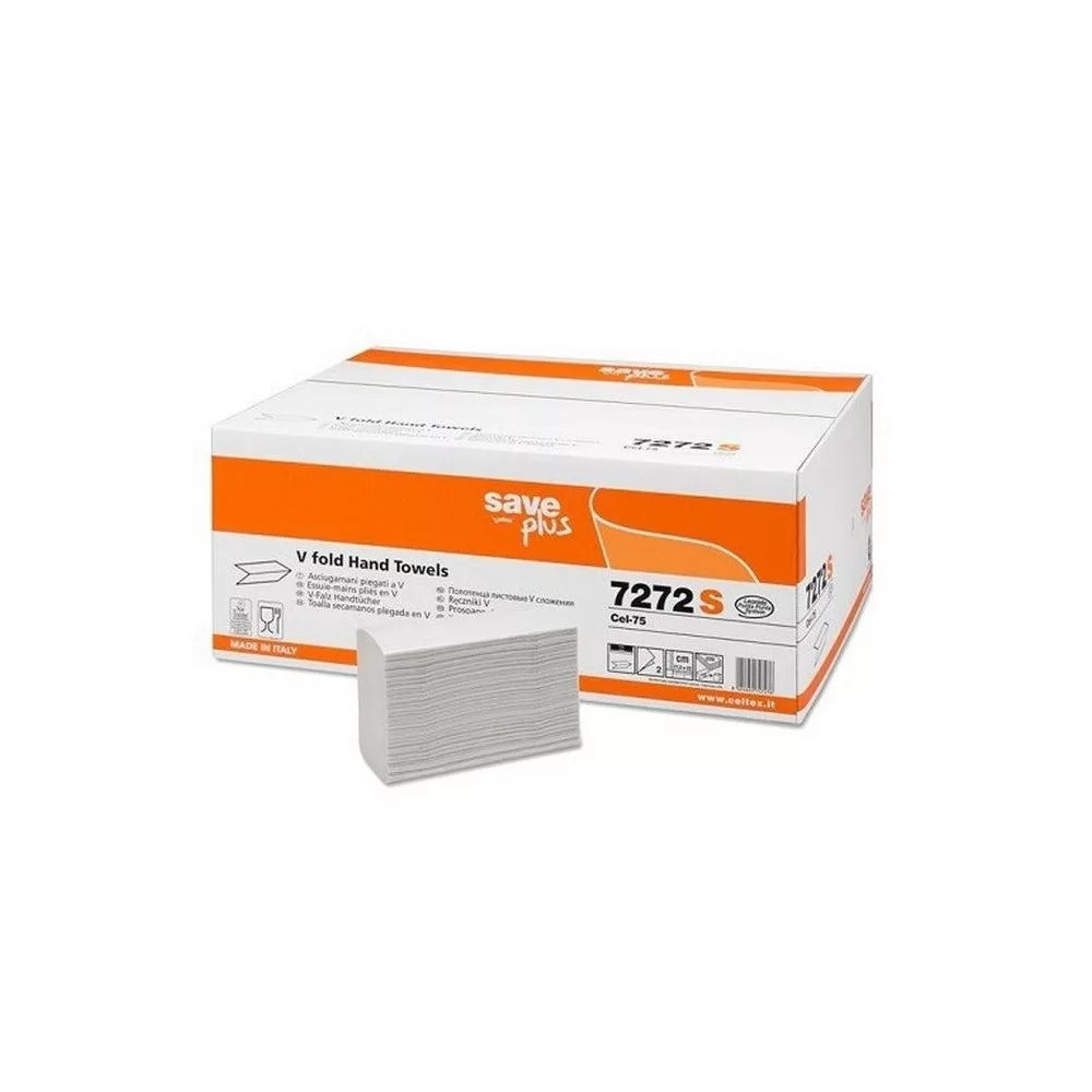 Image of CELTEX SAVE PLUS HAJTOGATOTT KÉZTÖRLŐ, 2 RÉTEG, 21,5X21CM, 15X200 LAP